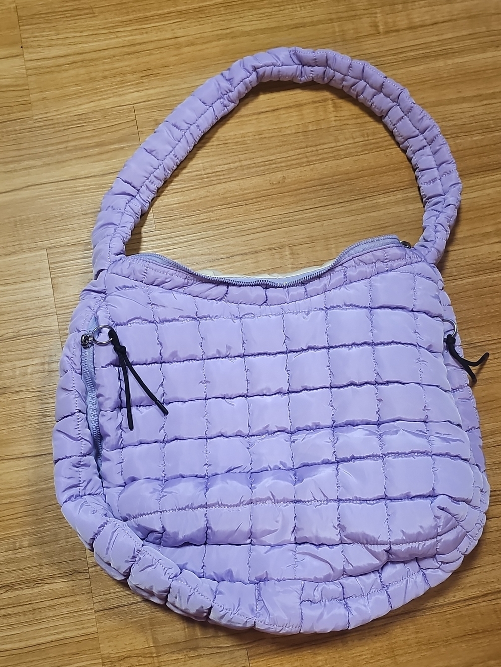 Quilted Shoulder Bag in Lavender - Women's Casual Handbag